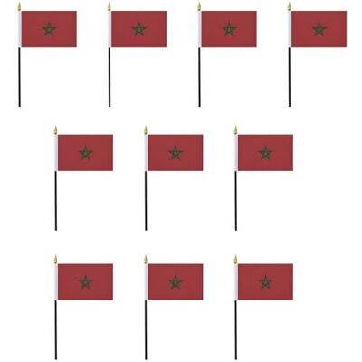 Sonia Originelli Marokko Tischfahnen 10er Set 14 x 21 cm ohne Tischfuß Fanartikel in der marokkanischen Nationalflagge für WM, EM und Events Sonia Originelli Marokko Tischfahnen 10er Set 14 x 21 cm ohne Tischfuß Fanartikel in der marokkanischen Nationalflagge für WM, EM und Events