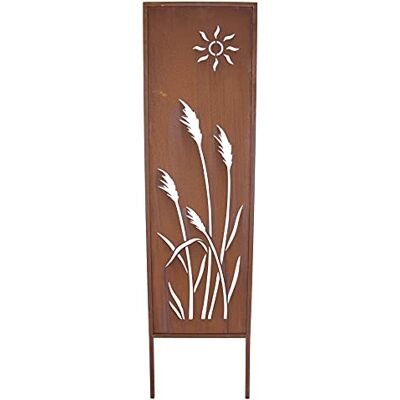 FRANK FLECHTWAREN Gartenschild Schilf, Metall, Rostoptik, 31x117cm FRANK FLECHTWAREN Gartenschild Schilf, Metall, Rostoptik, 31x117cm