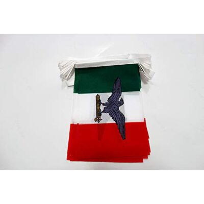 AZ FLAG Girlande 20 Flaggen Italienische Soziale Republik RSI Polyester, 21 x 15 cm AZ FLAG Girlande 20 Flaggen Italienische Soziale Republik RSI Polyester, 21 x 15 cm