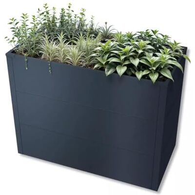 Metzler Hochbeet für den Garten oder Balkon – Stahl in Anthrazit Witterungsbeständiges Metall-Gartenbeet, Pflanzenbeet, Blumenhochbeet 100 x 50 x 77 cm Metzler Hochbeet für den Garten oder Balkon – Stahl in Anthrazit Witterungsbeständiges Metall-Gartenbeet, Pflanzenbeet, Blumenhochbeet 100 x 50 x 77 cm