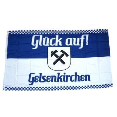 FahnenMax Fahne / Flagge Glück auf! Gelsenkirchen NEU 90 x 150 cm FahnenMax Fahne / Flagge Glück auf! Gelsenkirchen NEU 90 x 150 cm