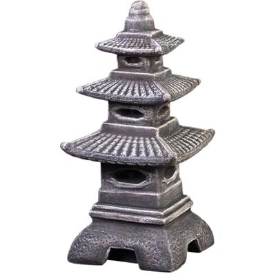 gartendekoparadies.de Steinlampe in Form Einer Pagode japanische Steinlaterne, H. 46 cm, 14 kg, Frostsicher aus Steinguss für Außenbereich (Mehrfarbig) gartendekoparadies.de Steinlampe in Form Einer Pagode japanische Steinlaterne, H. 46 cm, 14 kg, Frostsicher aus Steinguss für Außenbereich (Mehrfarbig)