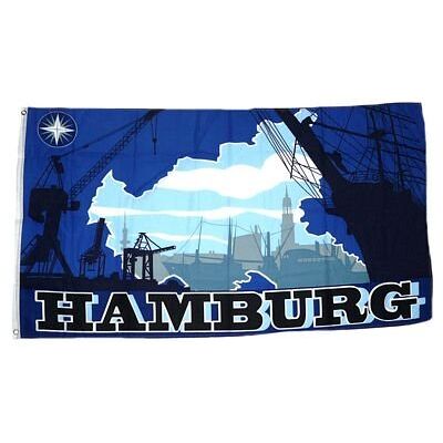 FahnenMax Fahne/Flagge Hamburg Silhouette NEU 90 x 150 cm FahnenMax Fahne/Flagge Hamburg Silhouette NEU 90 x 150 cm