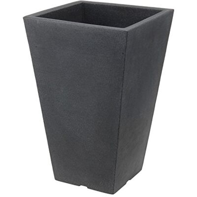 Spetebo Kunststoff Pflanzsäule anthrazit 55 cm Blumenkübel Trapezförmig Pflanztopf Pflanzkübel Spetebo Kunststoff Pflanzsäule anthrazit 55 cm Blumenkübel Trapezförmig Pflanztopf Pflanzkübel