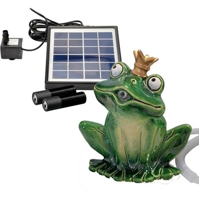Storm Wasserspeier Frosch mit Akku Solarpumpe 16cm aus Keramik Laufzeit ohne Sonne 4-5 Stunden Storm Wasserspeier Frosch mit Akku Solarpumpe 16cm aus Keramik Laufzeit ohne Sonne 4-5 Stunden