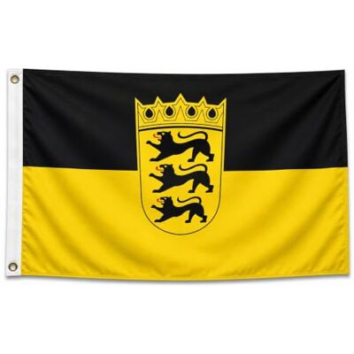 trends4cents Flagge Bundesland Baden-Württemberg 90 x 150 cm – Premium Hissflagge mit Metallösen – Wetterfest, UV-beständig & doppelt vernäht trends4cents Flagge Bundesland Baden-Württemberg 90 x 150 cm – Premium Hissflagge mit Metallösen – Wetterfest, UV-beständig & doppelt vernäht