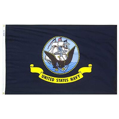 Annin Flagmakers 439030 Militärflagge, 90 x 150 cm, Blau Annin Flagmakers 439030 Militärflagge, 90 x 150 cm, Blau