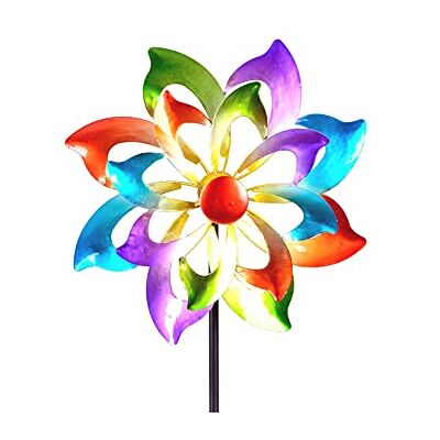 formano Buntes Windrad Blume 122x30 cm Gartenstecker Windspiel Gartendeko Blumenstecker formano Buntes Windrad Blume 122x30 cm Gartenstecker Windspiel Gartendeko Blumenstecker