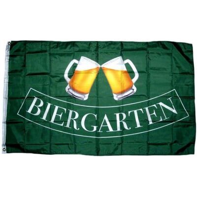 FahnenMax Fahne/Flagge Biergarten Schrift 90 x 150 cm FahnenMax Fahne/Flagge Biergarten Schrift 90 x 150 cm