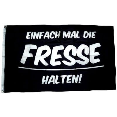 FahnenMax Fahne/Flagge Einfach mal die Fresse halten 90 x 150 cm FahnenMax Fahne/Flagge Einfach mal die Fresse halten 90 x 150 cm