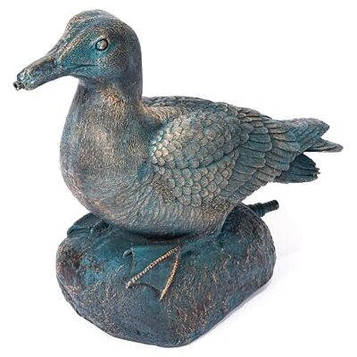 Esotec Wasserspeier Ente Brunnenfigur für Garten-Teich Wasserspiel 100772 Material Teichfigur Polyresin, Altkupfer-Design, 2x2m Schlauch, Ø10/13mm, empfohlene Solar-Teichpumpe ab 250l/h, H=28cm Esotec Wasserspeier Ente Brunnenfigur für Garten-Teich Wasserspiel 100772 Material Teichfigur Polyresin, Altkupfer-Design, 2x2m Schlauch, Ø10/13mm, empfohlene Solar-Teichpumpe ab 250l/h, H=28cm