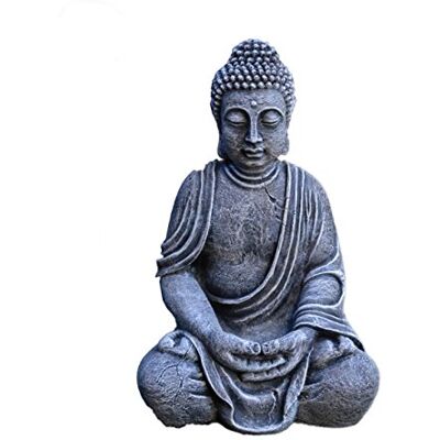gartendekoparadies.de Buddha Statue, Steinfigur, H. 50 cm, 26 kg, Mehrfarbig, frostsicher aus Steinguss für Außenbereich gartendekoparadies.de Buddha Statue, Steinfigur, H. 50 cm, 26 kg, Mehrfarbig, frostsicher aus Steinguss für Außenbereich