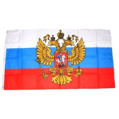 FahnenMax Fahne Flaggen RUSSLAND WAPPEN 150x90cm FahnenMax Fahne Flaggen RUSSLAND WAPPEN 150x90cm