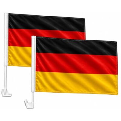trends4cents 2 x Autoflagge 30 x 40 cm mit Fensterhalterung, Fahne fürs Auto, Fanflagge (Deutschland) trends4cents 2 x Autoflagge 30 x 40 cm mit Fensterhalterung, Fahne fürs Auto, Fanflagge (Deutschland)