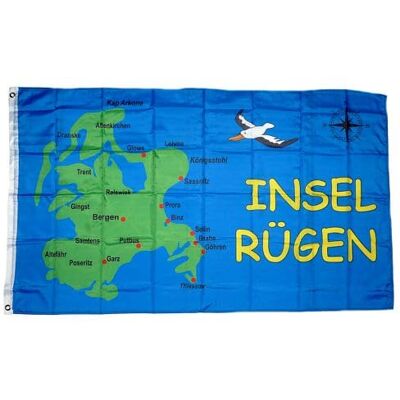FahnenMax Fahne/Flagge Insel Rügen Landkarte 90 x 150 cm FahnenMax Fahne/Flagge Insel Rügen Landkarte 90 x 150 cm