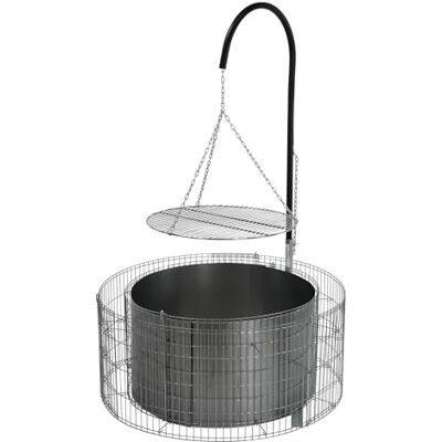 Bellissa Gabionen-Feuerstelle, Grillgalgen & schwenkbarer Grillrost 92x40cm Höhenverstellbarer Schwenkgrill für perfekte Hitze DIY-Steckset, wetterfest & hitzebeständig, ideal für Garten Bellissa Gabionen-Feuerstelle, Grillgalgen & schwenkbarer Grillrost 92x40cm Höhenverstellbarer Schwenkgrill für perfekte Hitze DIY-Steckset, wetterfest & hitzebeständig, ideal für Garten
