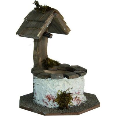 Unbekannt Krippenzubehör, Brunnen rund, Höhe 9cm Unbekannt Krippenzubehör, Brunnen rund, Höhe 9cm