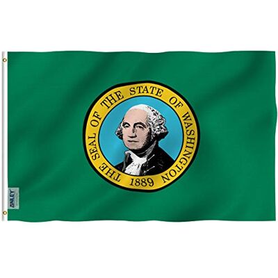 Anley Fly Breeze 3x5 Fuß Washington State Flagge Lebendige Farbe und UV-beständig Canvas Header und doppelt genäht Washington WA Flags Polyester mit Messingösen 3 X 5 Ft Anley Fly Breeze 3x5 Fuß Washington State Flagge Lebendige Farbe und UV-beständig Canvas Header und doppelt genäht Washington WA Flags Polyester mit Messingösen 3 X 5 Ft