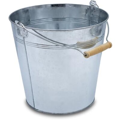 Spetebo Deko Zinkeimer mit Holzgriff Silber / 10 L Metall Eimer zum Bepflanzen oder Transportieren Gartendeko Blecheimer Ascheeimer Pflanzeimer Eiskübel Sektkühler Spetebo Deko Zinkeimer mit Holzgriff Silber / 10 L Metall Eimer zum Bepflanzen oder Transportieren Gartendeko Blecheimer Ascheeimer Pflanzeimer Eiskübel Sektkühler
