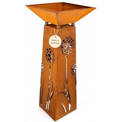 Rostikal Edelrost Pflanzsäule mit Schale 120 cm – Rostige Gartendeko mit Pusteblumen-Motiv – Handgefertigter Blumenständer mit eckiger Pflanzschale 50 x 50 cm wetterfester Cortenstahl Rostikal Edelrost Pflanzsäule mit Schale 120 cm – Rostige Gartendeko mit Pusteblumen-Motiv – Handgefertigter Blumenständer mit eckiger Pflanzschale 50 x 50 cm wetterfester Cortenstahl