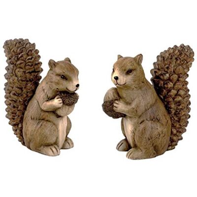 Geschenkestadl 2 Stück Eichhörnchen Figuren Nuss H 18 cm Dekofigur Garten Herbst Tierfigur Gartendeko Geschenkestadl 2 Stück Eichhörnchen Figuren Nuss H 18 cm Dekofigur Garten Herbst Tierfigur Gartendeko