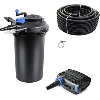 AquaOne Teich Filteranlage Set Nr.29 CPF 15000 Druckfilter 30W Eco Teichpumpe Teichgröße bis 30000l Teichschlauch Bachlauf UV Lampe AquaOne Teich Filteranlage Set Nr.29 CPF 15000 Druckfilter 30W Eco Teichpumpe Teichgröße bis 30000l Teichschlauch Bachlauf UV Lampe