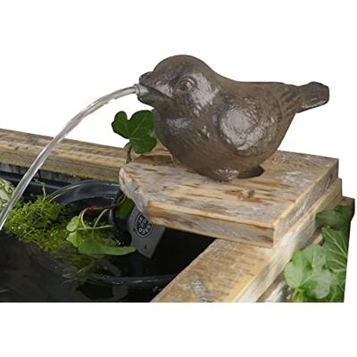 Storm Wasserspeier Spatz aus Gusseisen mit Pumpe für Miniteich Deko Storm Wasserspeier Spatz aus Gusseisen mit Pumpe für Miniteich Deko