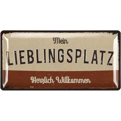 LANOLU Schild Lieblingsplatz Outdoor LIEBLINGSPLATZ SCHILD Garten Deko Schilder Garten, Gartendeko Vintage Schilder Metall Retro Blechschild 17x34 cm LANOLU Schild Lieblingsplatz Outdoor LIEBLINGSPLATZ SCHILD Garten Deko Schilder Garten, Gartendeko Vintage Schilder Metall Retro Blechschild 17x34 cm