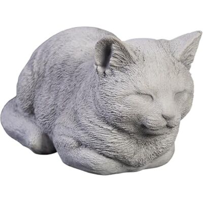 gartendekoparadies.de Liegende kleine Katze, Steinfigur, H. 11 cm, 2 kg, Grau, frostsicher aus Steinguss für Außenbereich gartendekoparadies.de Liegende kleine Katze, Steinfigur, H. 11 cm, 2 kg, Grau, frostsicher aus Steinguss für Außenbereich
