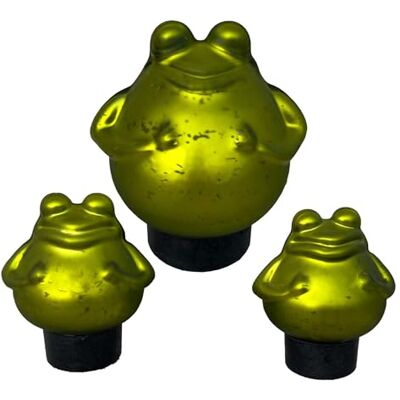 Storm Schwimmfrosch Set 3-teilig aus Glas 1x Großer Frosch und 2X Kinder Schwimmende Teichdekoration für Miniteiche Zinkwannen Balkon und Garten Grün Storm Schwimmfrosch Set 3-teilig aus Glas 1x Großer Frosch und 2X Kinder Schwimmende Teichdekoration für Miniteiche Zinkwannen Balkon und Garten Grün