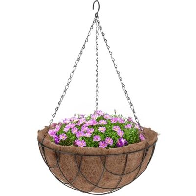 Spetebo Metall Blumenampel mit Kokos Einsatz 30 cm Blumenschale zum Hängen inklusive Kette Gartendeko Hängetopf Hängeampel Pflanzschale Blumentopf hängend Spetebo Metall Blumenampel mit Kokos Einsatz 30 cm Blumenschale zum Hängen inklusive Kette Gartendeko Hängetopf Hängeampel Pflanzschale Blumentopf hängend