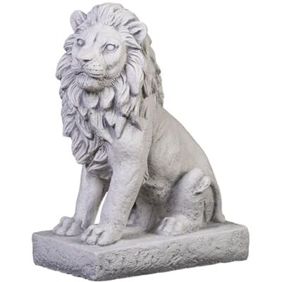gartendekoparadies.de Löwe Torwächter Steinfigur, H. 34 cm, 25 x 14 cm, 10 kg, Grau, Frostsicher aus Steinguss für Außenbereich (Links) gartendekoparadies.de Löwe Torwächter Steinfigur, H. 34 cm, 25 x 14 cm, 10 kg, Grau, Frostsicher aus Steinguss für Außenbereich (Links)