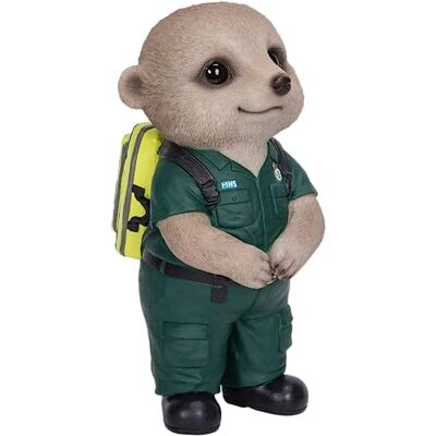 Vivid Arts XMK-2364-D Baby-Erdmännchen Sanitäter mit Rucksack Haus oder Garten Dekoration Vivid Arts XMK-2364-D Baby-Erdmännchen Sanitäter mit Rucksack Haus oder Garten Dekoration