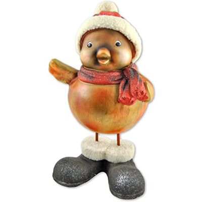 MW Handel Figuren Vogel mit Pudelmütze und Stiefel, groß, circa 46 cm, braun MW Handel Figuren Vogel mit Pudelmütze und Stiefel, groß, circa 46 cm, braun