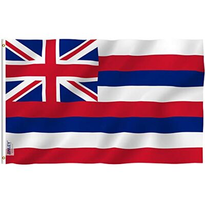 Anley Fly Breeze 3x5 Fuß Hawaii State Flagge Lebendige Farbe und UV-beständig Canvas Header und doppelt genäht Hawaiianische HI Flaggen Polyester mit Messingösen 3 X 5 Ft Anley Fly Breeze 3x5 Fuß Hawaii State Flagge Lebendige Farbe und UV-beständig Canvas Header und doppelt genäht Hawaiianische HI Flaggen Polyester mit Messingösen 3 X 5 Ft