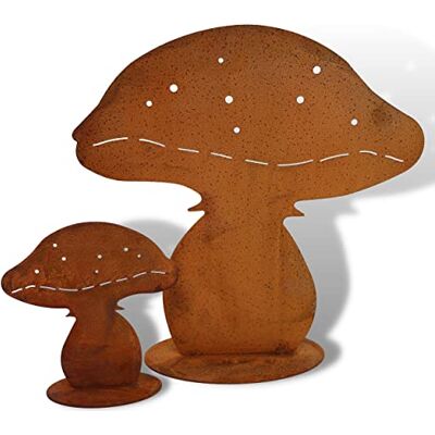 Rostikal Herbst Deko Garten Pilz Set 30 und 15 cm hoch Gartendeko Rost Pilze Herbstdeko Rostikal Herbst Deko Garten Pilz Set 30 und 15 cm hoch Gartendeko Rost Pilze Herbstdeko