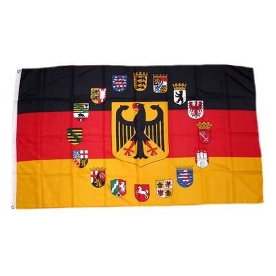 FahnenMax Fahne/Flagge Deutschland 16 Bundesländer 150 x 250 cm FahnenMax Fahne/Flagge Deutschland 16 Bundesländer 150 x 250 cm