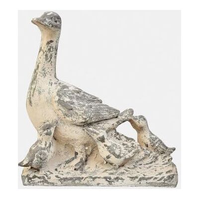 Loberon Deko-Figur Méravon, antikcreme/grau Sommer, Outdoor, Gartenausstattung, Figur, Gans, Tier, Detailreich modellierte Tierfigur, Antikes Finish Loberon Deko-Figur Méravon, antikcreme/grau Sommer, Outdoor, Gartenausstattung, Figur, Gans, Tier, Detailreich modellierte Tierfigur, Antikes Finish
