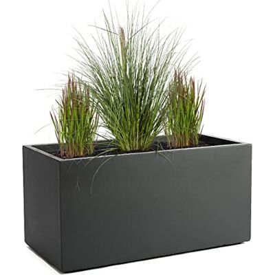 Pflanzwerk ® Pflanzkübel TUB Anthrazit 45x100x45cm XXL – Rechteckig – Großer Fiberglas Blumenkübel für außen und innen Frostbeständig UV-Schutz – Markenqualität Pflanzwerk ® Pflanzkübel TUB Anthrazit 45x100x45cm XXL – Rechteckig – Großer Fiberglas Blumenkübel für außen und innen Frostbeständig UV-Schutz – Markenqualität