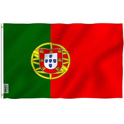 Anley Fly Breeze 3x5 Fuß Portugal Flagge Lebendige Farbe und UV-beständig Canvas Header und doppelt genäht Portugiesische Nationalflaggen Polyester mit Messingösen 3 X 5 Ft Anley Fly Breeze 3x5 Fuß Portugal Flagge Lebendige Farbe und UV-beständig Canvas Header und doppelt genäht Portugiesische Nationalflaggen Polyester mit Messingösen 3 X 5 Ft