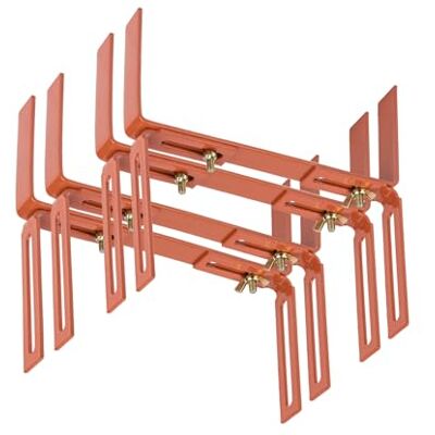 BigDean 4 Blumenkastenhalter terrakotta Standard H-Form Balkonkastenhalter Einfache Befestigung für Pflanzkästen und Blumenkästen, verstellbarer Kastenhalter aus Metall, extrem Robust und langlebig BigDean 4 Blumenkastenhalter terrakotta Standard H-Form Balkonkastenhalter Einfache Befestigung für Pflanzkästen und Blumenkästen, verstellbarer Kastenhalter aus Metall, extrem Robust und langlebig