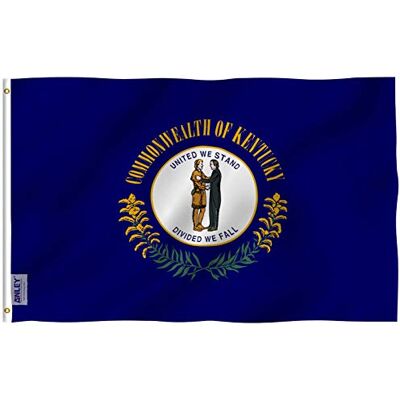 Anley Fly Breeze 3x5 Fuß Kentucky State Flag Lebendige Farbe und UV-beständig Canvas Header und doppelt genäht Kentucky KY Flags Polyester mit Messingösen 3 X 5 Ft Anley Fly Breeze 3x5 Fuß Kentucky State Flag Lebendige Farbe und UV-beständig Canvas Header und doppelt genäht Kentucky KY Flags Polyester mit Messingösen 3 X 5 Ft