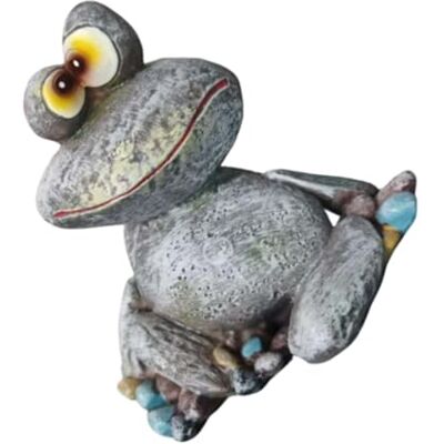 VORILO Froschfiguren aus Kunstharz, Gartendekoration, Skulpturen Niedliche Tierfigur aus Kunstharz, wetterfest, für Hof, Terrasse, Garten, Bett, Weg, Bonsai, Ornamente, Landschaft VORILO Froschfiguren aus Kunstharz, Gartendekoration, Skulpturen Niedliche Tierfigur aus Kunstharz, wetterfest, für Hof, Terrasse, Garten, Bett, Weg, Bonsai, Ornamente, Landschaft