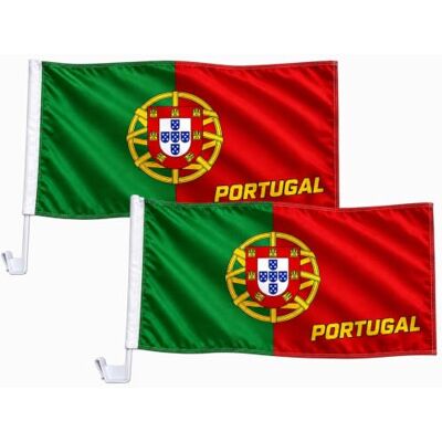trends4cents 2 x Autoflagge 30 x 40 cm mit Fensterhalterung, Fahne fürs Auto, Fanflagge (Portugal) trends4cents 2 x Autoflagge 30 x 40 cm mit Fensterhalterung, Fahne fürs Auto, Fanflagge (Portugal)