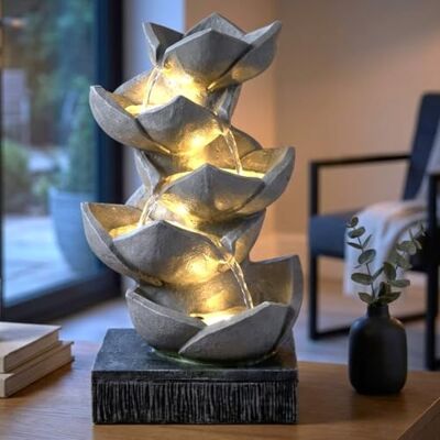Arnusa Springbrunnen BK901 mit LED Beleuchtung Gartenbrunnen Skulptur Gartenfigur Wasserspiel 47cm Kaskade Zimmerbrunnen Gartendekoration Arnusa Springbrunnen BK901 mit LED Beleuchtung Gartenbrunnen Skulptur Gartenfigur Wasserspiel 47cm Kaskade Zimmerbrunnen Gartendekoration