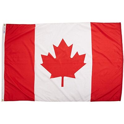 Annin Flagmakers SolarGuard NYL-Glo, Modell 191340, Kanada-Flagge, Nylon, 1,2 x 1,8 m, Offiziellen Vereinten Nationen Annin Flagmakers SolarGuard NYL-Glo, Modell 191340, Kanada-Flagge, Nylon, 1,2 x 1,8 m, Offiziellen Vereinten Nationen