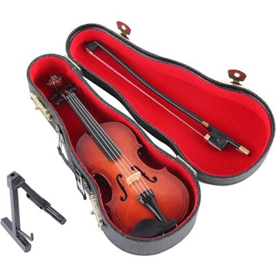 Generic Miniaturge Geig, Winziges Instrumentenmodell mit Bogenständer – Das kleinste Violinenmodell der Welt, Geschenk für Männer & Frauen,Musikinstrument als Dekorationsspielzeug für Büro & Zuhause Generic Miniaturge Geig, Winziges Instrumentenmodell mit Bogenständer – Das kleinste Violinenmodell der Welt, Geschenk für Männer & Frauen,Musikinstrument als Dekorationsspielzeug für Büro & Zuhause