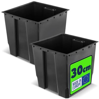 KADAX 2er Set Einsatz 30cm für Pflanzkübel, schwarzer Pflanzeinsatz aus Kunststoff, Kunststoffeinsatz mit Tragegriffe für Blumentöpfe, Pflanzkübeleinsatz, Innentopf KADAX 2er Set Einsatz 30cm für Pflanzkübel, schwarzer Pflanzeinsatz aus Kunststoff, Kunststoffeinsatz mit Tragegriffe für Blumentöpfe, Pflanzkübeleinsatz, Innentopf