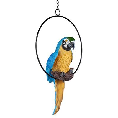Design Toscano Polly der Paradiespapagei Hängende Vogelstatue, Polyresin, Vollfarbe, Mittel 35,5 cm Design Toscano Polly der Paradiespapagei Hängende Vogelstatue, Polyresin, Vollfarbe, Mittel 35,5 cm