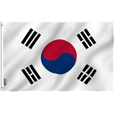 Anley Fly Breeze 3x5 Fuß Südkorea Flagge Lebendige Farbe und UV-beständig Canvas Header und doppelt genäht S Koreanische Nationalflaggen Polyester mit Messingösen Anley Fly Breeze 3x5 Fuß Südkorea Flagge Lebendige Farbe und UV-beständig Canvas Header und doppelt genäht S Koreanische Nationalflaggen Polyester mit Messingösen